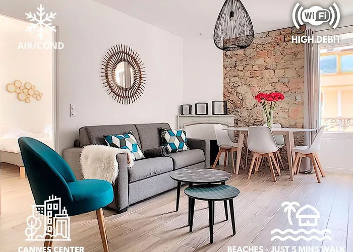 Charming Family 2Br - Prime Location, Walk To Beach & Shopping - Totolulu Cannes Charming Cheminee